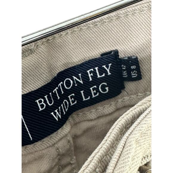 Boden Denim Classic Fit Button Fly Wide Leg Ankle Length Pants Women's US 8 - Picture 6 of 6